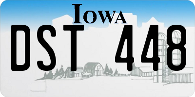 IA license plate DST448