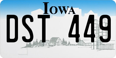 IA license plate DST449