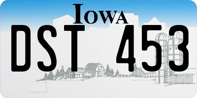 IA license plate DST453