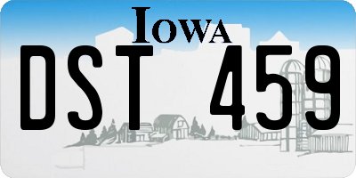 IA license plate DST459