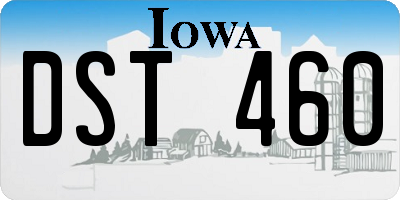 IA license plate DST460