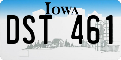 IA license plate DST461