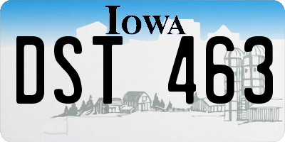 IA license plate DST463
