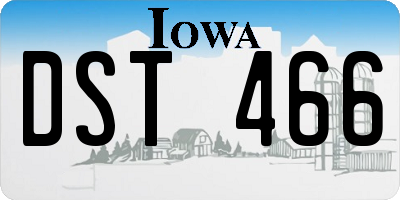 IA license plate DST466