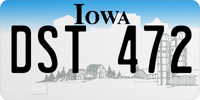 IA license plate DST472