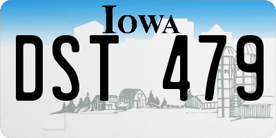 IA license plate DST479