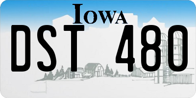 IA license plate DST480