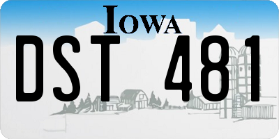 IA license plate DST481
