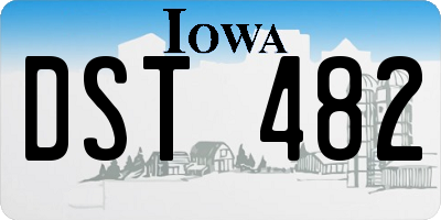 IA license plate DST482