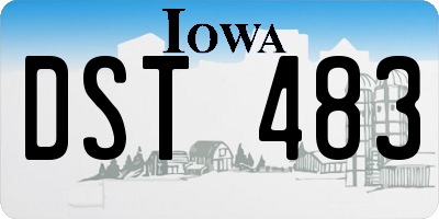 IA license plate DST483