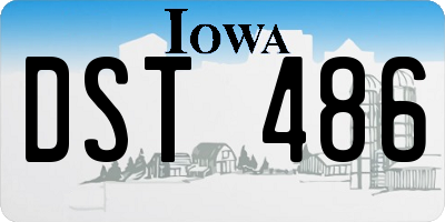IA license plate DST486