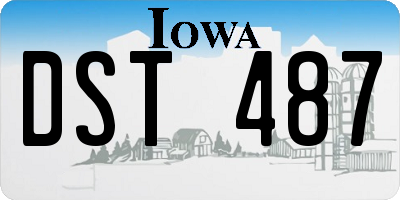 IA license plate DST487