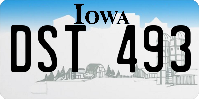 IA license plate DST493