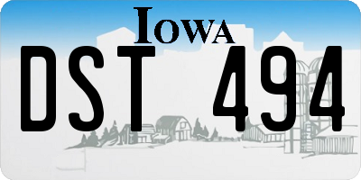 IA license plate DST494