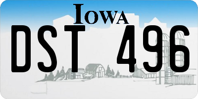 IA license plate DST496