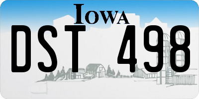 IA license plate DST498