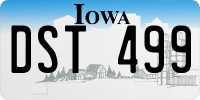 IA license plate DST499