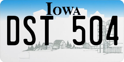 IA license plate DST504