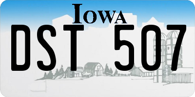 IA license plate DST507
