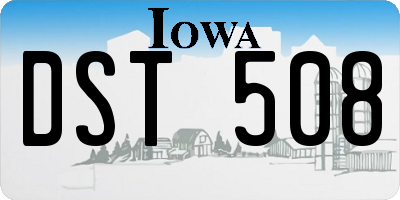 IA license plate DST508