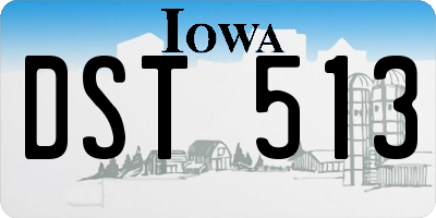 IA license plate DST513