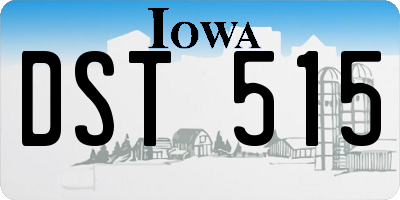 IA license plate DST515