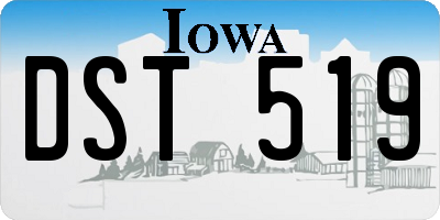 IA license plate DST519