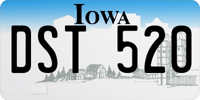 IA license plate DST520