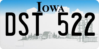 IA license plate DST522