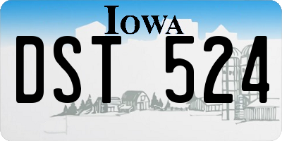 IA license plate DST524