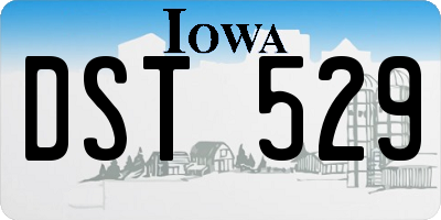 IA license plate DST529