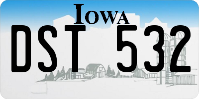 IA license plate DST532