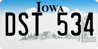 IA license plate DST534