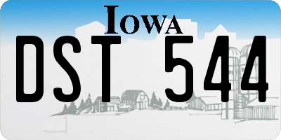 IA license plate DST544