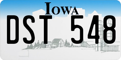 IA license plate DST548