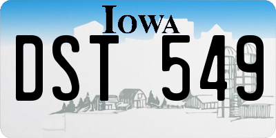 IA license plate DST549
