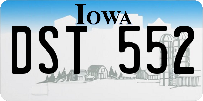 IA license plate DST552