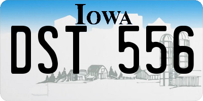 IA license plate DST556