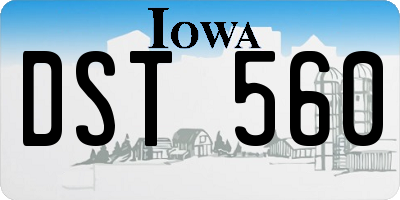 IA license plate DST560