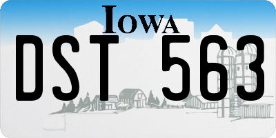IA license plate DST563