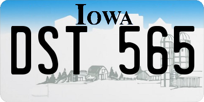 IA license plate DST565