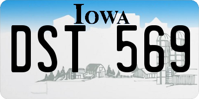 IA license plate DST569