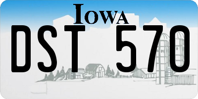 IA license plate DST570
