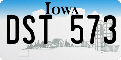 IA license plate DST573