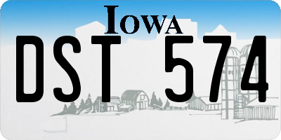IA license plate DST574