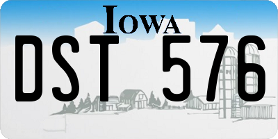IA license plate DST576