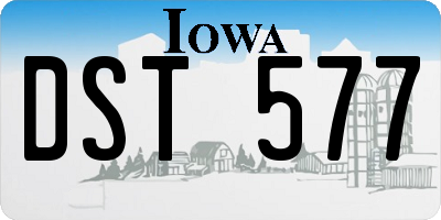 IA license plate DST577
