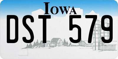 IA license plate DST579