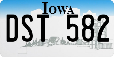 IA license plate DST582