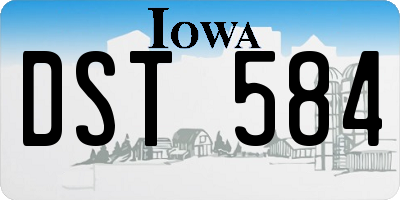 IA license plate DST584